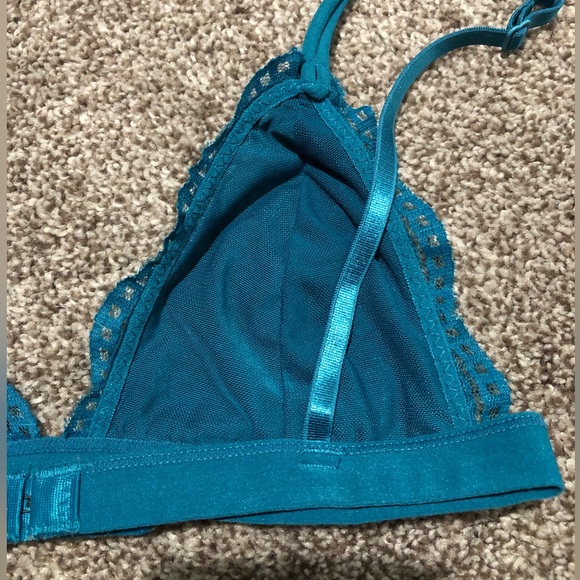 Teal Lace Semi-sheer Bralette - Picture 5 of 10